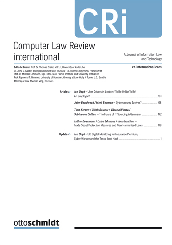 Ansicht: Computer Law Review International - CRi
