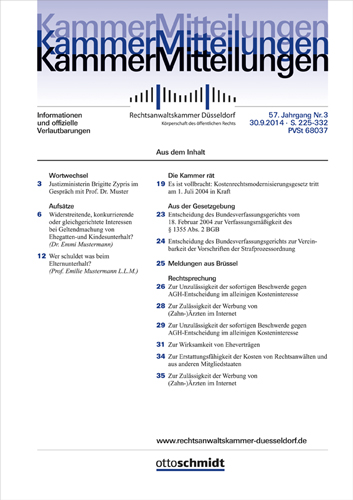 KammerMitteilungen Düsseldorf - KMD