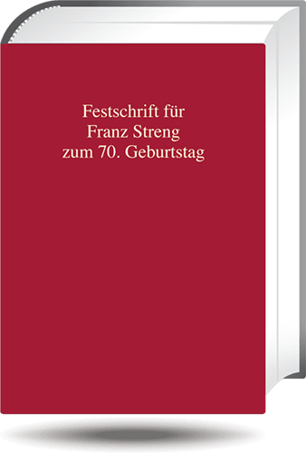 Ansicht: Festschrift für Franz Streng zum 70. Geburtstag