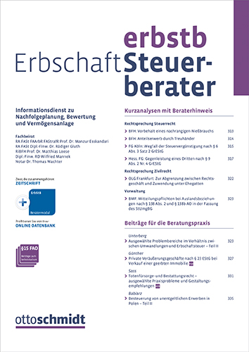 Ansicht: Erbschaft-Steuerberater - ErbStB