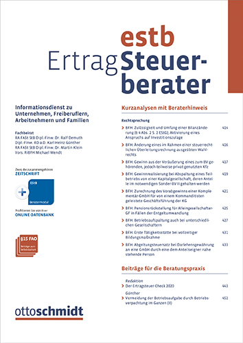 Ansicht: Ertrag-Steuerberater - EStB