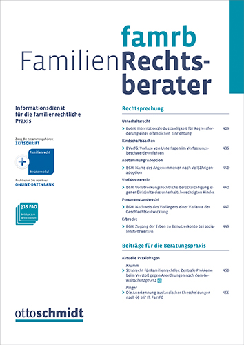 Ansicht: Familien-Rechtsberater - FamRB