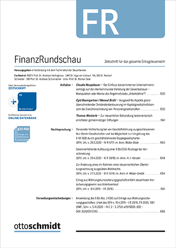 Ansicht: FinanzRundschau - FR