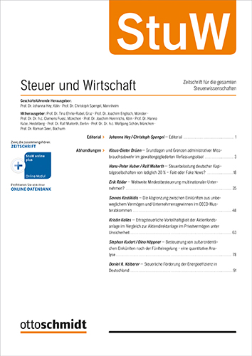 Steuer und Wirtschaft - StuW