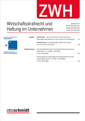 Ansicht: ZWH - Wirtschaftsstrafrecht und Haftung im Unternehmen