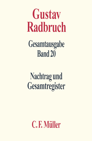 Ansicht: Radbruch Gesamtausgabe (Reihe)