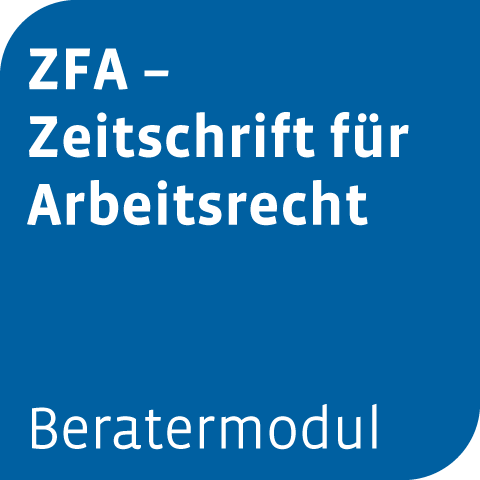 Ansicht: Beratermodul ZFA - Zeitschrift für Arbeitsrecht