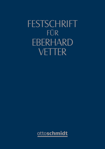 Ansicht: Festschrift für Eberhard Vetter