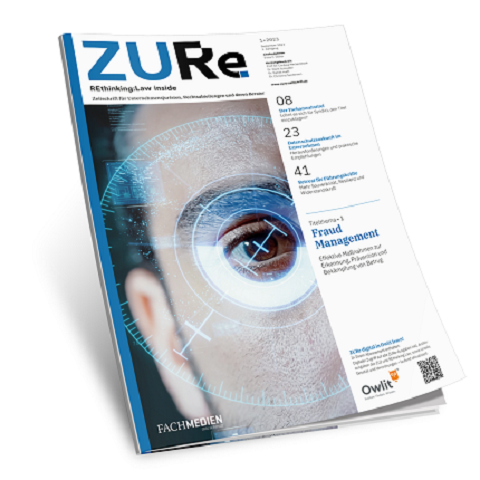 Ansicht: ZURe - Zeitschrift für Unternehmensjuristen, Rechtsabteilungen und deren Berater