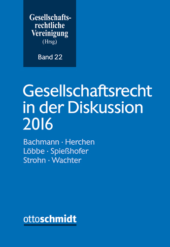 Ansicht: Gesellschaftsrecht in der Diskussion 2016