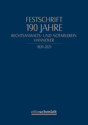 Ansicht: Festschrift 190 Jahre Rechtsanwalts- und Notarverein Hannover