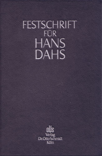 Ansicht: Festschrift für Hans Dahs