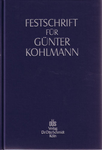 Ansicht: Festschrift für Günter Kohlmann