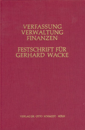 Festschrift für Gerhard Wacke