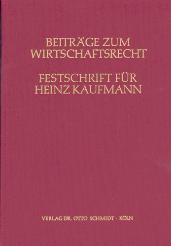 Ansicht: Festschrift für Heinz Kaufmann