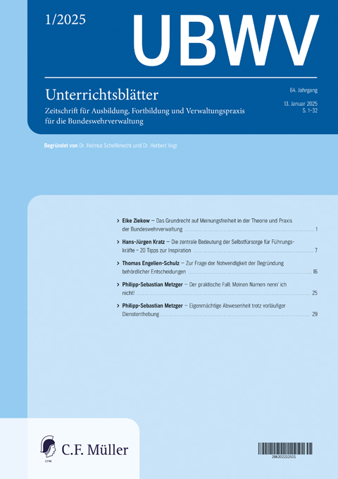 UBWV - Unterrichtsblätter für die Bundeswehrverwaltung