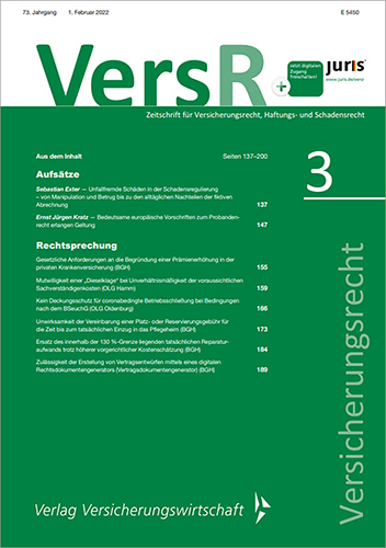 Versicherungsrecht (VersR)