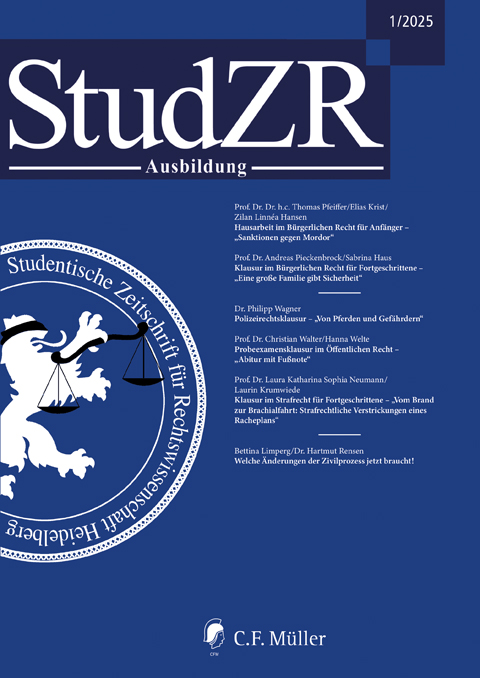 Studentische Zeitschrift für Rechtswissenschaft Ausbildung