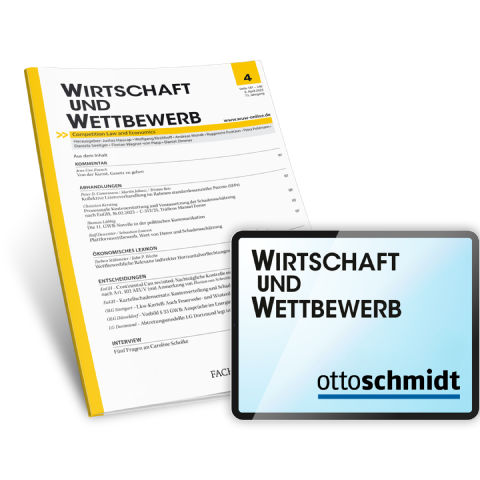 WuW - WIRTSCHAFT und WETTBEWERB Zeitschrift & Digital (Bundle)
