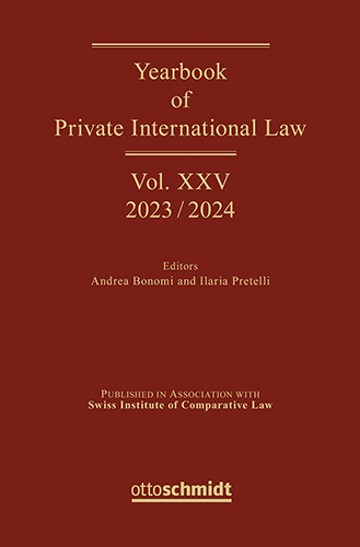 Yearbook of Private International Law Vol. XXV - 2023/2024
