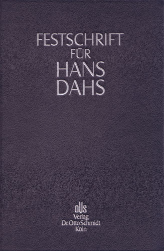 Festschrift für Hans Dahs