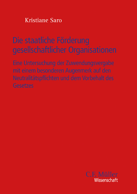 Die staatliche Förderung gesellschaftlicher Organisationen