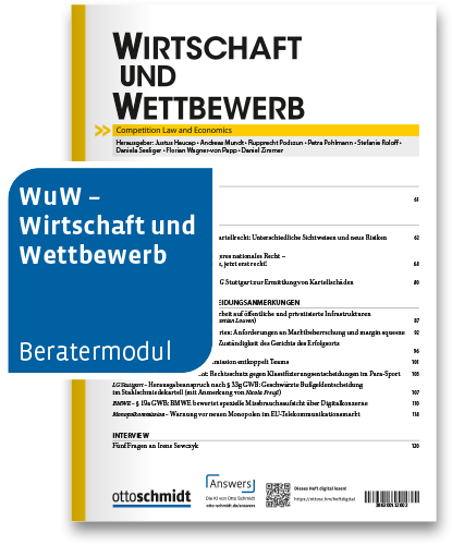 WuW - WIRTSCHAFT und WETTBEWERB Zeitschrift & Digital (Bundle)