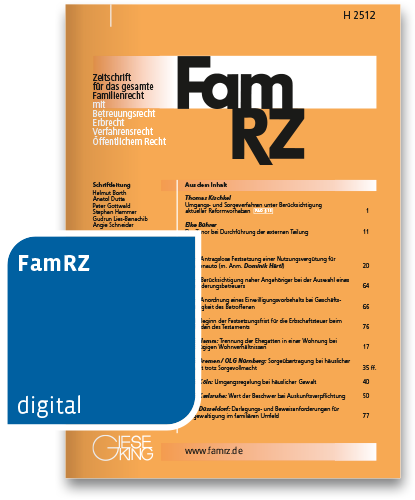 FamRZ - Zeitschrift für das gesamte Familienrecht