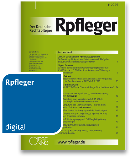 Rpfleger - Juristische Fachzeitschrift