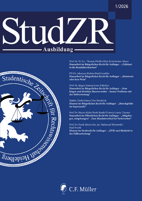 Studentische Zeitschrift für Rechtswissenschaft Ausbildung
