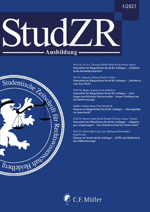Studentische Zeitschrift für Rechtswissenschaft Ausbildung
